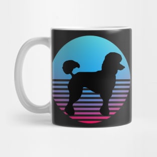 poodle cold sunset retro Mug